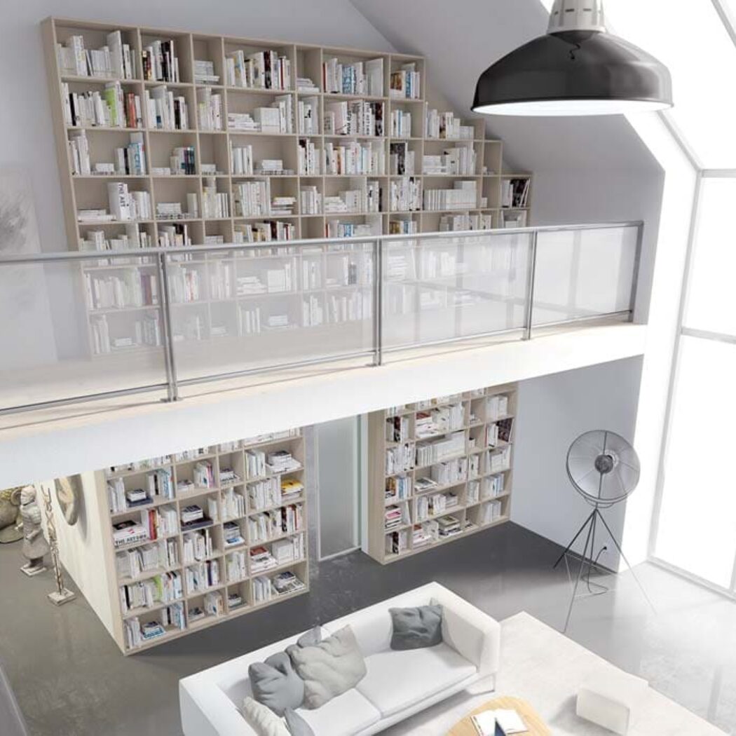 Agencements mg montpellier amenagement bibliothéque pour de nombreux livres