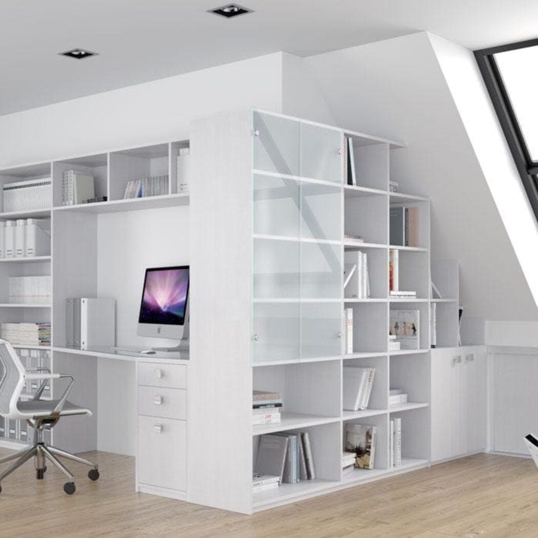 agencements mg montpellier amenagement bureau et bibliotheque blanc sur mesure