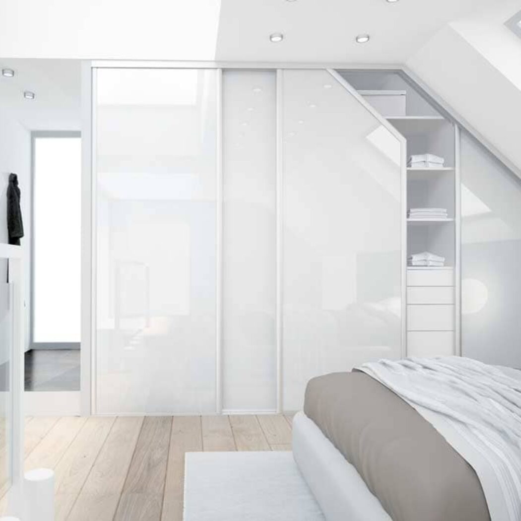 agencements mg montpellier amenagement dressing-blanc laque sous pente sur mesure