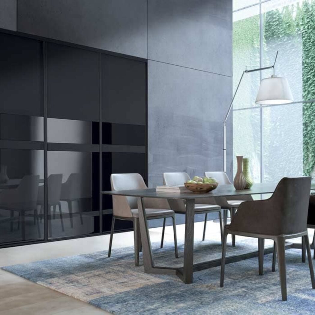 agencements mg montpellier amenagement séparation de piece porte vitre exclusive noir intense