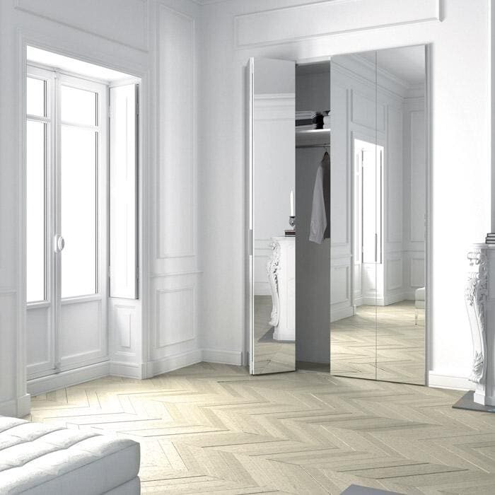 agencements mg montpellier amenagement séparation de piece portes pliantes miroir sur mesure