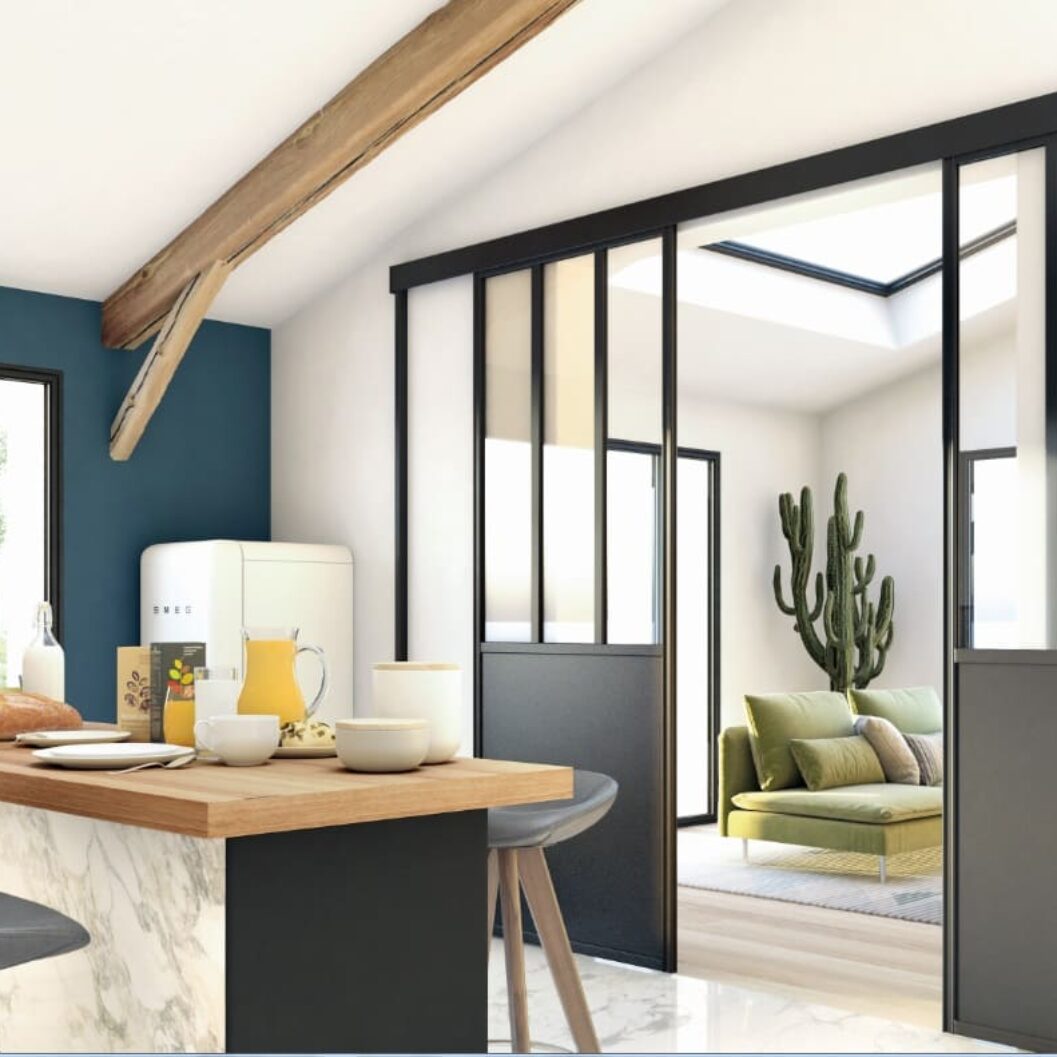 agencement mg montpellier amenagement verriere cloison de séparation métal vérriere noi sur mesure