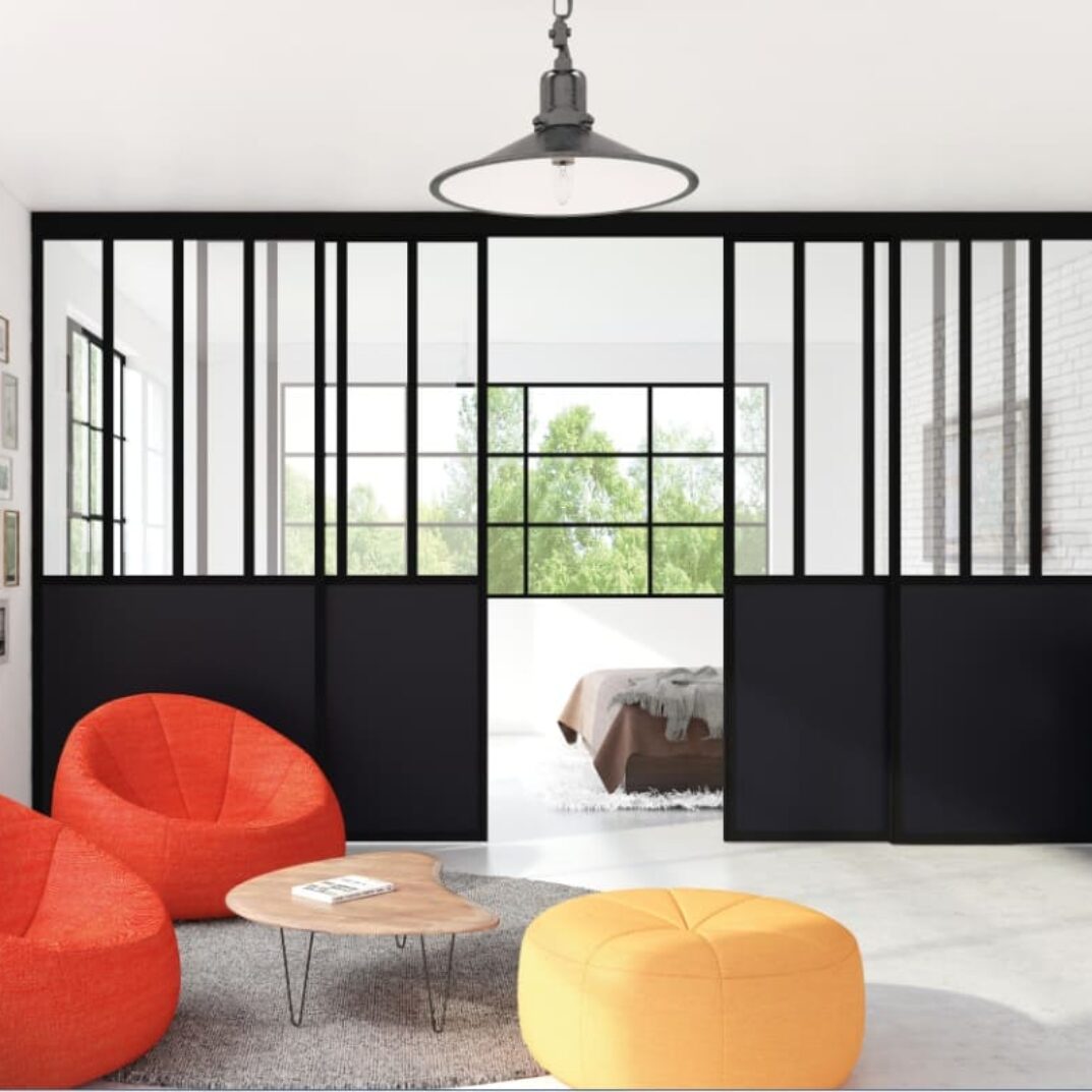 agencements mg montpellier amenagement verriere métal-verre cloison de séparation sur mesure