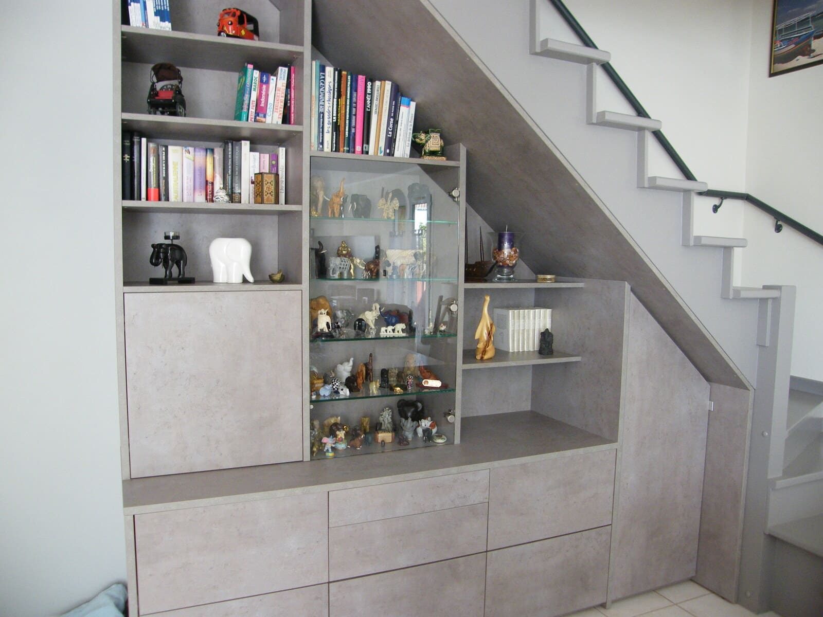 réalisation sous escalier realisation saint juste agencements mg