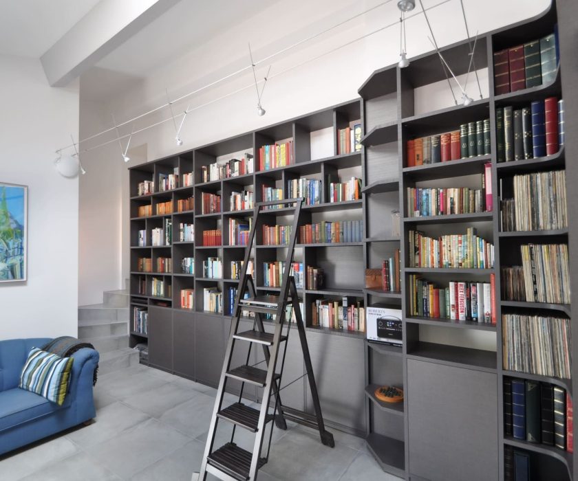 Bibliotheque de grande hauteur agencement mg montpellier