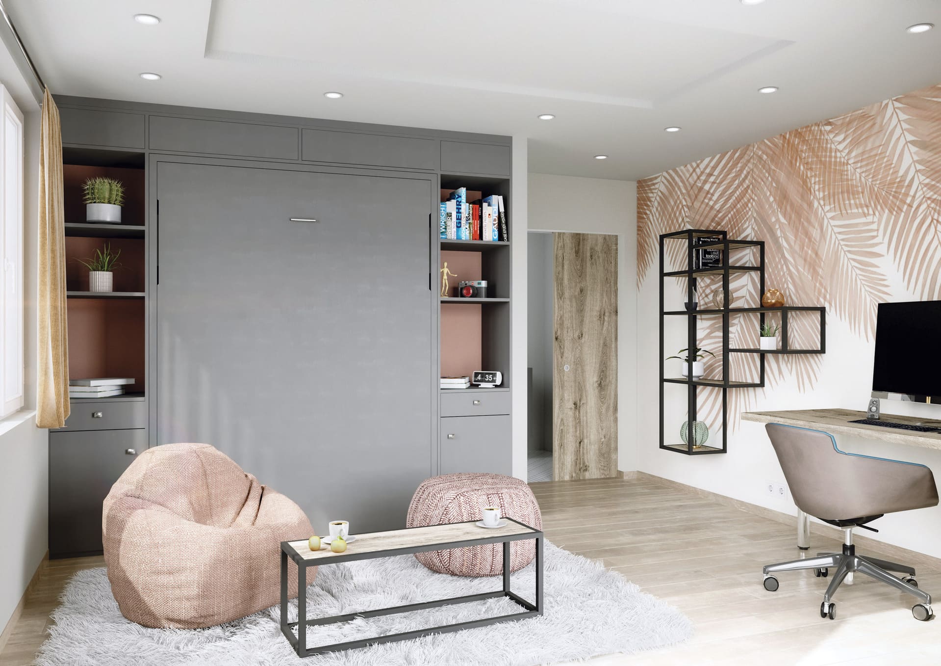 lit escamotable relié fermé agencements mg montpellie mauguio